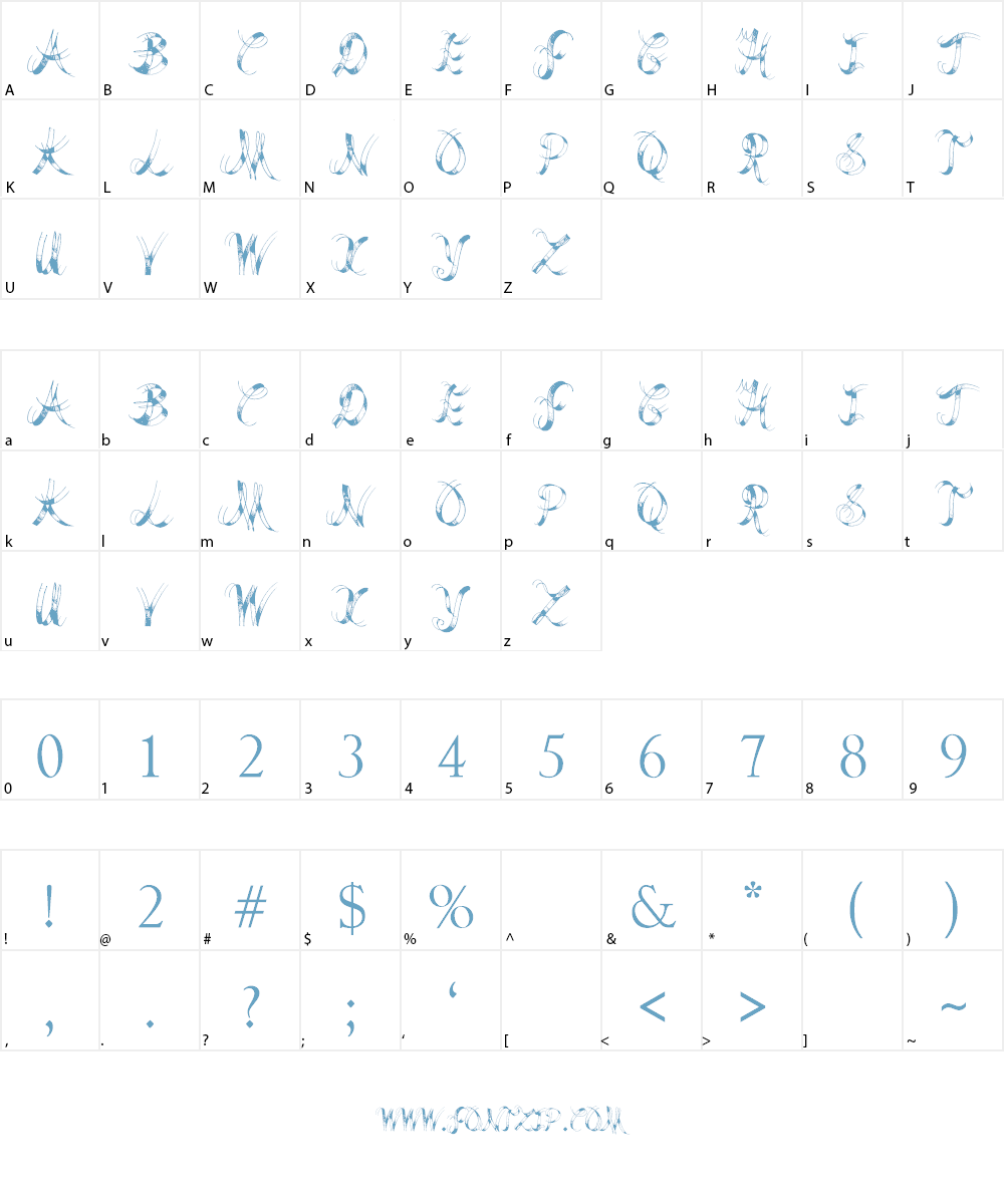Last Breath Font Character